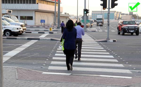 What is the risk of crossing the road?