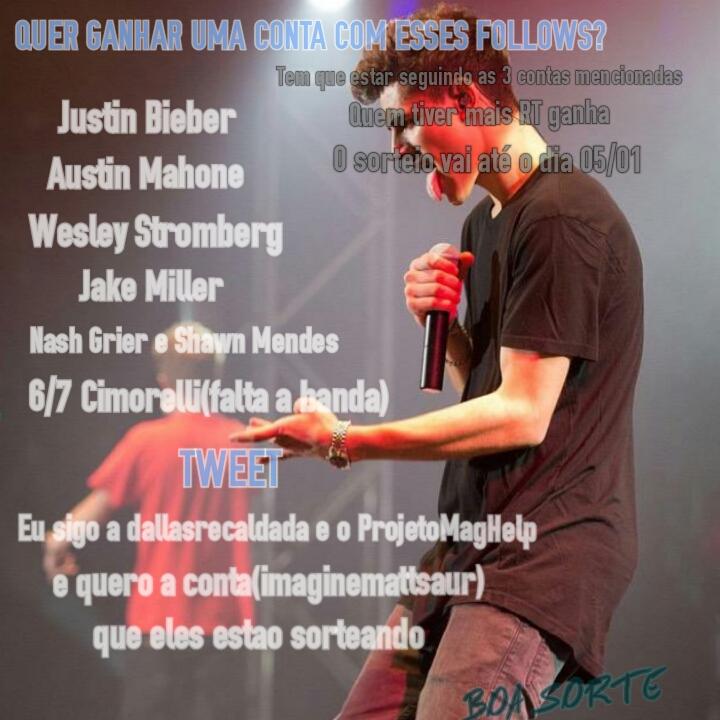 jadperrie's tweet image. eu sigo a @dallasrecalcada e o @ProjetoMagHelp e quero a conta &amp;gt; @imaginemattsaur &amp;lt; que eles estão sorteando