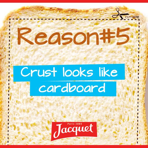 JacquetBakery's tweet photo. Reasons to go #crustless. #CrustlessBread http://t.co/s7l5z2WqdM