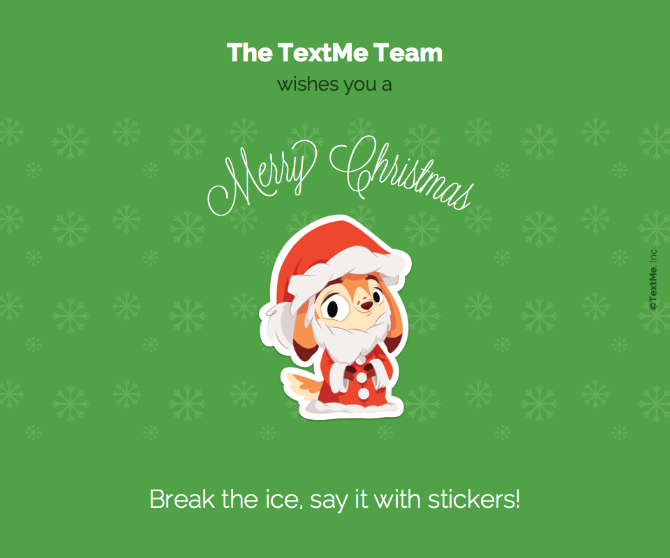 textmeapp's tweet photo. Merry Christmas guys! #SayItWithStickers #textmeapp http://t.co/srChRHnxh2