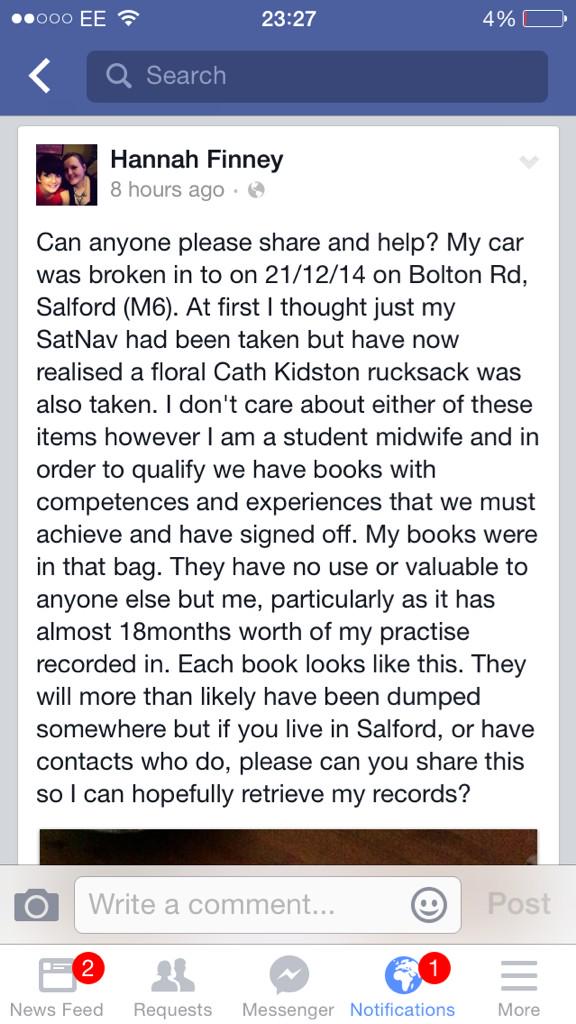HannahKate11's tweet image. Please please RT! #salford #studentmidwife @GMPSwinton