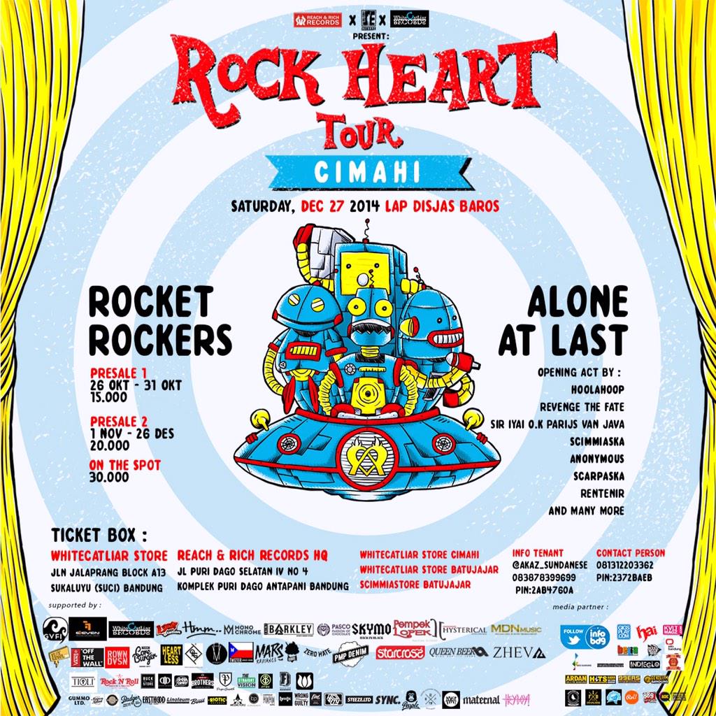 H-3 #ROCKHEARTTOUR CIMAHI 27des PRESALE 20K-> jl jalaprang blok A no 13 | 081312203362