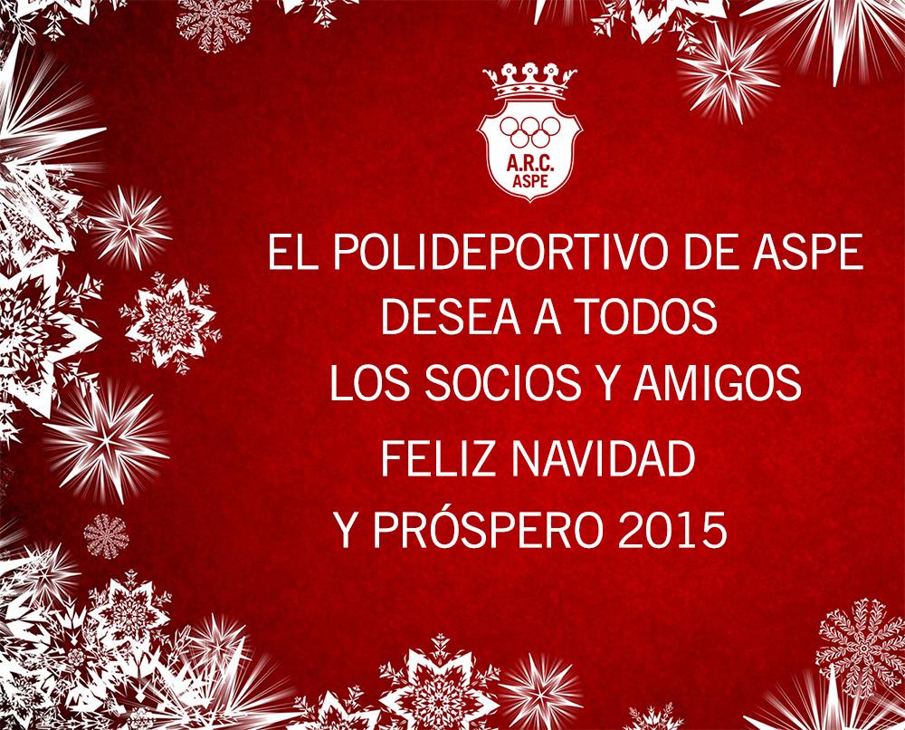 Os deseamos a tod@s Feliz Navidad y próspero año 2015 #Aspe