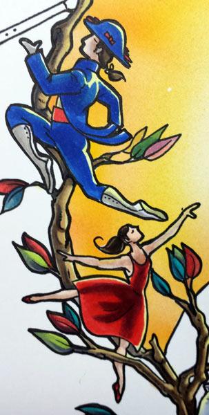 markeruniverse's tweet image. Ladies Dancing &amp;amp; Lords a Leapin&apos; — another #CopicTutorial #Copic12DaysofChristmas : Day 8 bit.ly/1JPDD7j