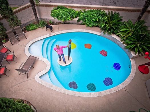 This is something you don't see everyday! What do you think of this colorful #pool? #OneOfAKind