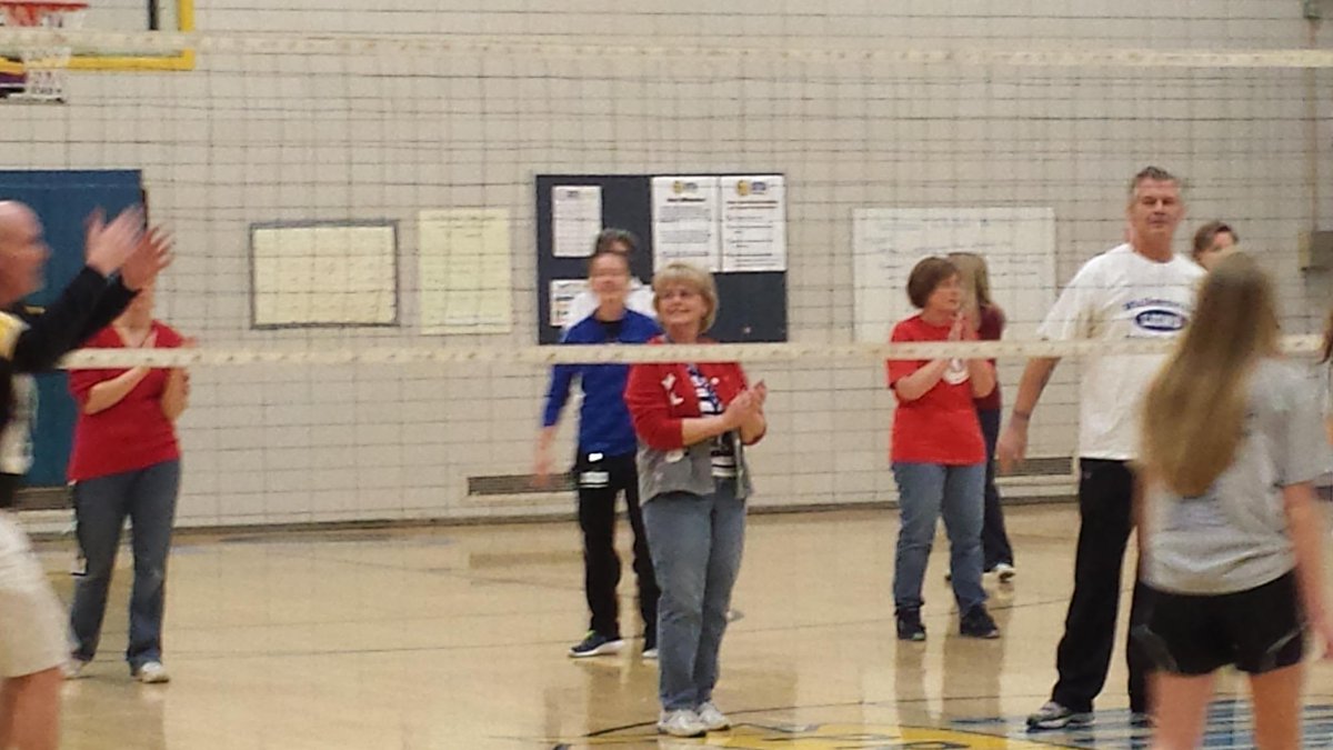 8th Grade Student and Staff Volleyball Game!! Happy Holidays from all the WMS Staff!!!