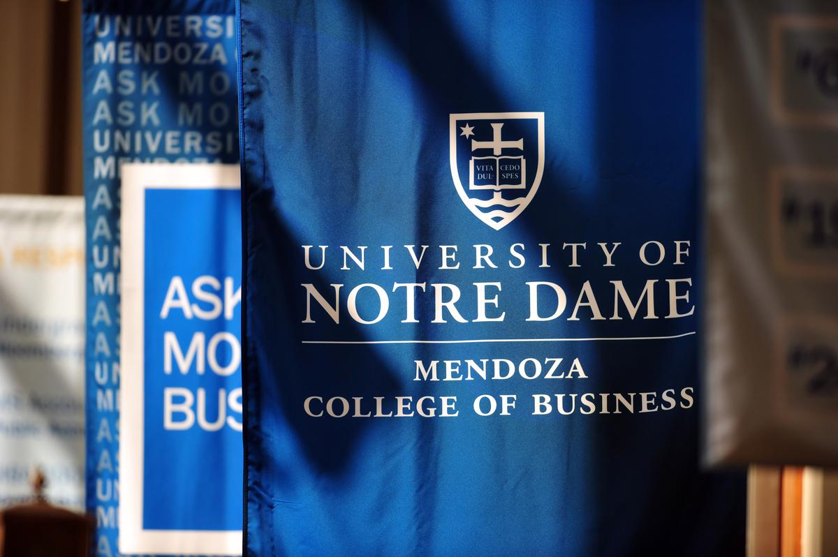 NotreDame's tweet photo. #ND2014inReview: For the fifth year in a row, @NDBusiness was ranked #1 Business School by @BW http://t.co/ghxH2iHSMn http://t.co/Bp2kprNySY