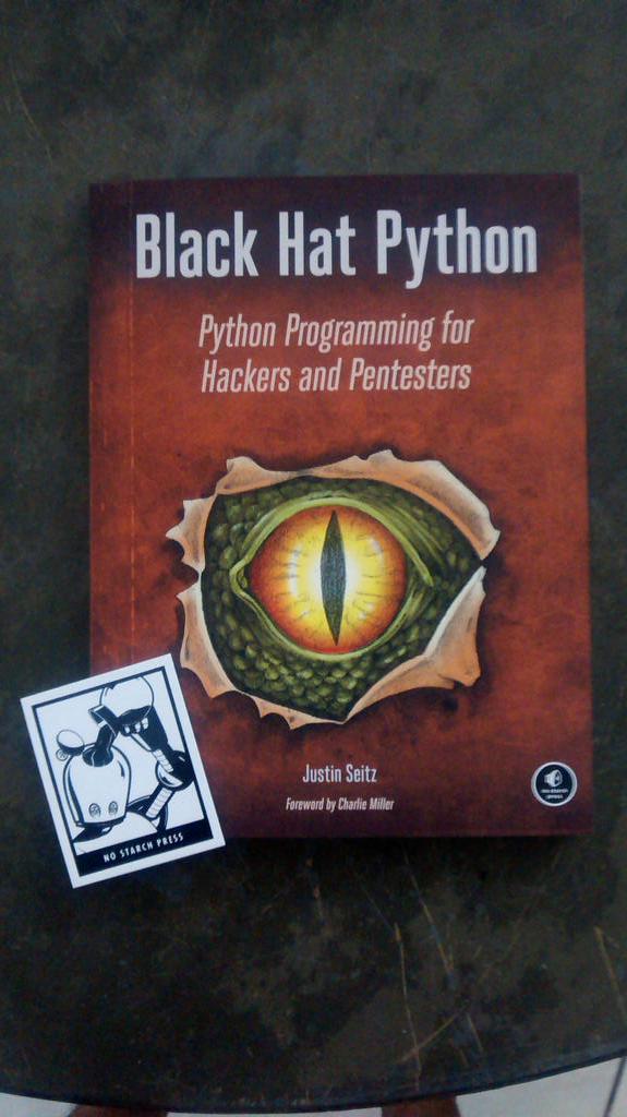 BRuteLogic's tweet image. Just got my hands on a print copy of #BlackHatPython by @jms_dot_py! Get yours at amazon.com/gp/product/159… Awesome!