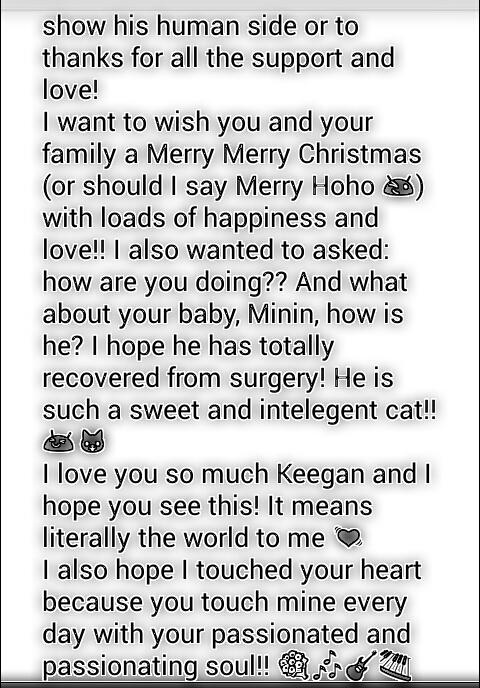 thccbellamy's tweet photo. @KeeganAllen I'll always love you and support you no matter what!
Please read this, it's my dream! <3
You're my IDOL! http://t.co/TsgWAYo6tb