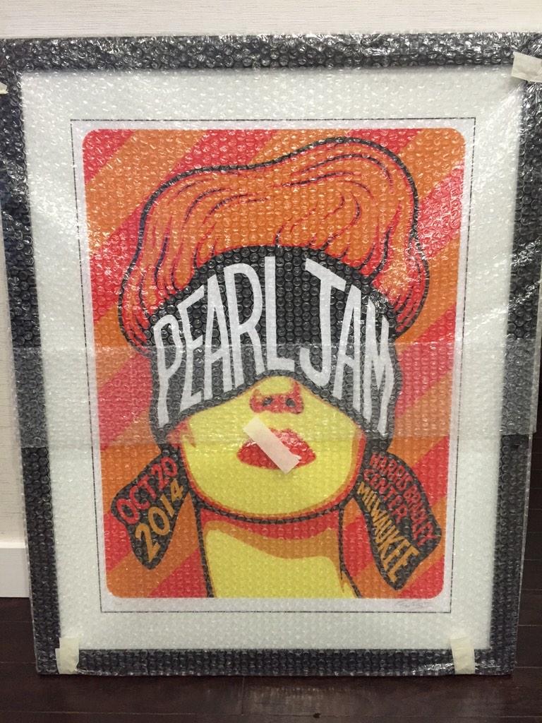 thoughtsithink's tweet photo. Fitting to get this back from the framer on Eddie's Bday. #PJMKE http://t.co/kV1sETCehB