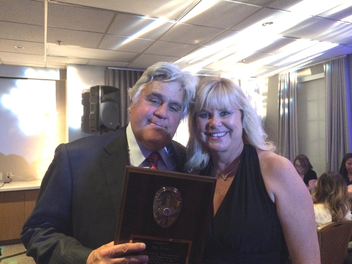LAPDCaptRyan's tweet photo. @jayleno @ the @LAPDVTD Xmas party. Tks 4 making us Laugh. Wishing u a Merry Xmas &amp; a Happy New Year from all of us. http://t.co/GJblqOfoUf