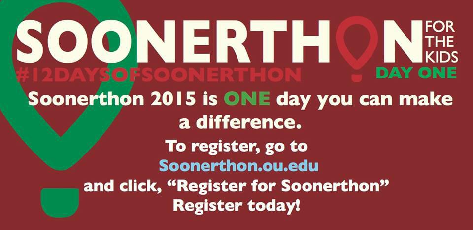 CAC_OUDM's tweet photo. Last day of #12DaysofSoonerthon register today for ONE day that can make a difference in kids lives! http://t.co/MJjadpiqn6