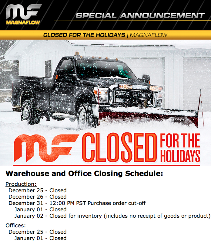 Magnaflow's tweet photo. Here is our 2014 winter schedule: http://t.co/rPipv6ep6q