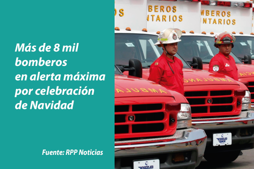 pcmperu's tweet photo. "Más de 8 mil bomberos en alerta máxima por celebración de Navidad", vía @RPPNoticias ► http://t.co/fZKAws1VA4 http://t.co/nQsWa72mmN