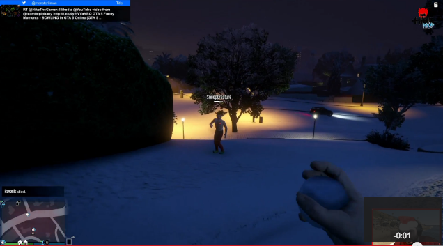HikeTheGamer's tweet photo. SNOWBALL FIGHT! #GTAVNextGen #ChristmasMiracle @RockstarGames http://t.co/MJX1Z8SNsA