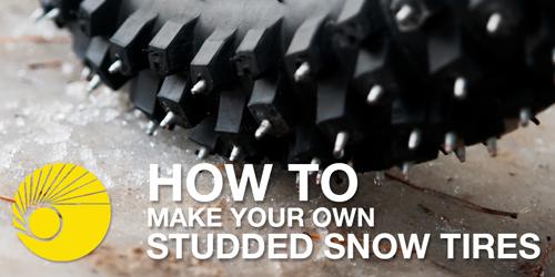 Imaginative cyclists can adapt their bikes for icy roads by making studded tires. ow.ly/GmAoC
