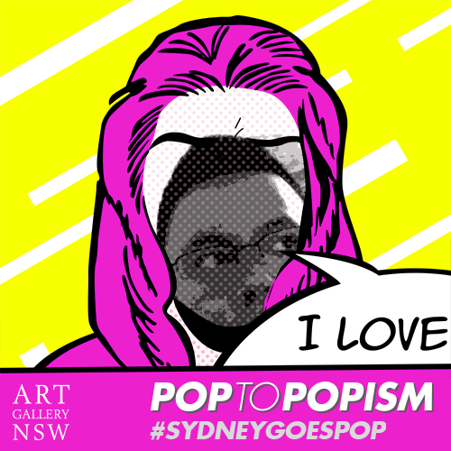Dislay's tweet photo. I've made my face Pop! #sydneygoespop @ArtGalleryofNSW. Find out more: http://t.co/34cgMx9InV http://t.co/bNlFuZPPof