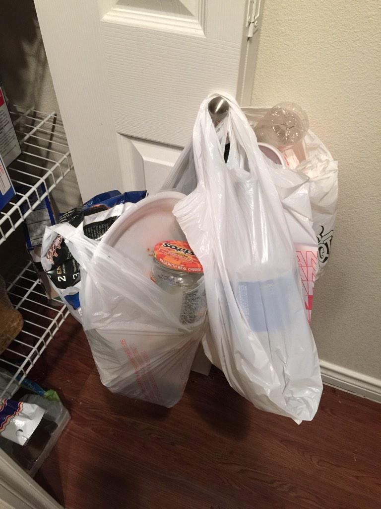 seangovind's tweet photo. You would think, at this point, they would invest in some trash bags #RandomRoommates http://t.co/U1c3SPG3B6