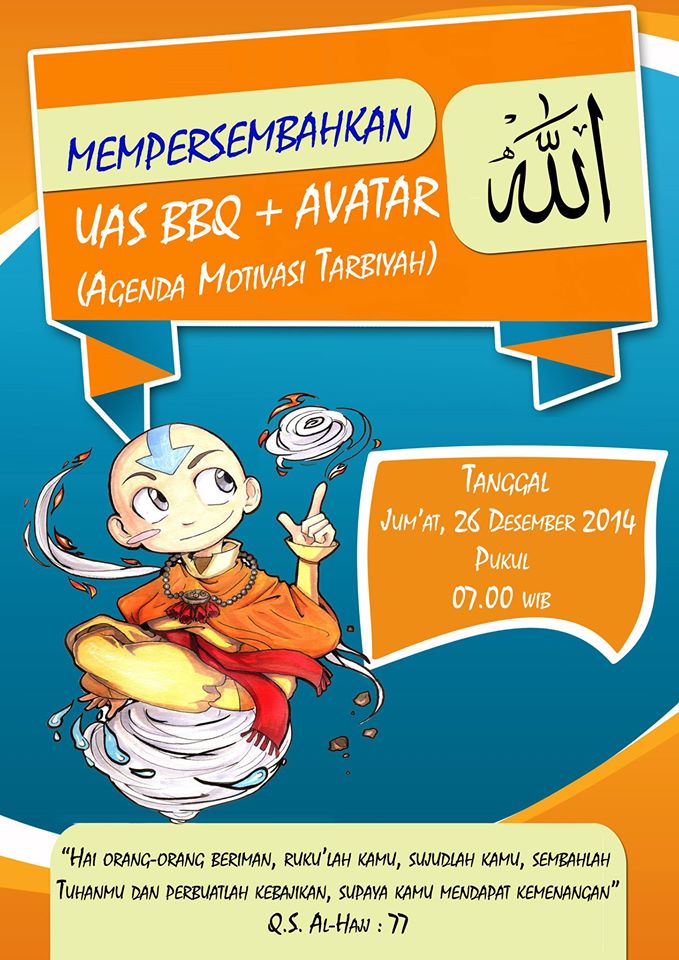 Buat mahasiswa Fak.Pertanian Unila 2014 yg ikut BBQ,ini jadwal UAS BBQ+AVATAR kalian >lihat di birohmah.unila.ac.id/jadwal-uas-bbq…