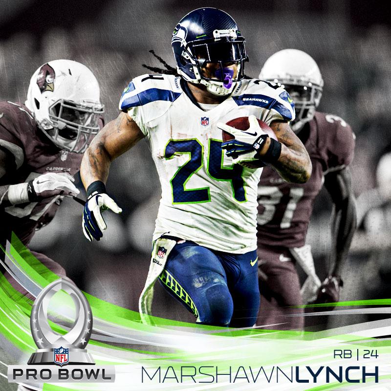 Seahawks's tweet image. Retweet to congratulate @MoneyLynch on being selected to 2015 #ProBowl! [shwks.com/23ly]