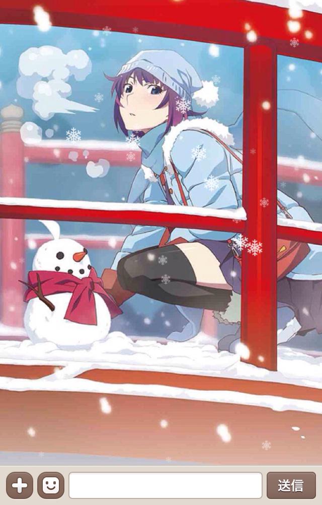 ウヌヌマン オフネガスキー Lineのトーク画面から雪が降ってると聞いて 背景を雪にあうアニメ画像にしたらほどほど良くなった Http T Co Mcmdgpev5x Twitter