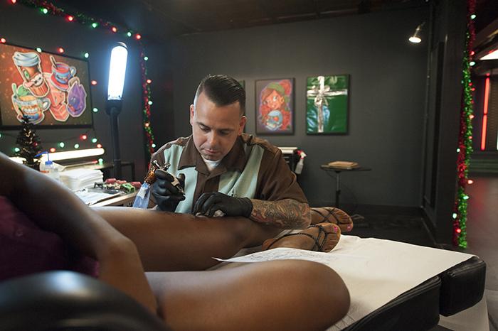 paramountnet's tweet photo. It's a very merry #Tattoosday indeed, because #MerryInk starts now! http://t.co/TIfxn22AGW