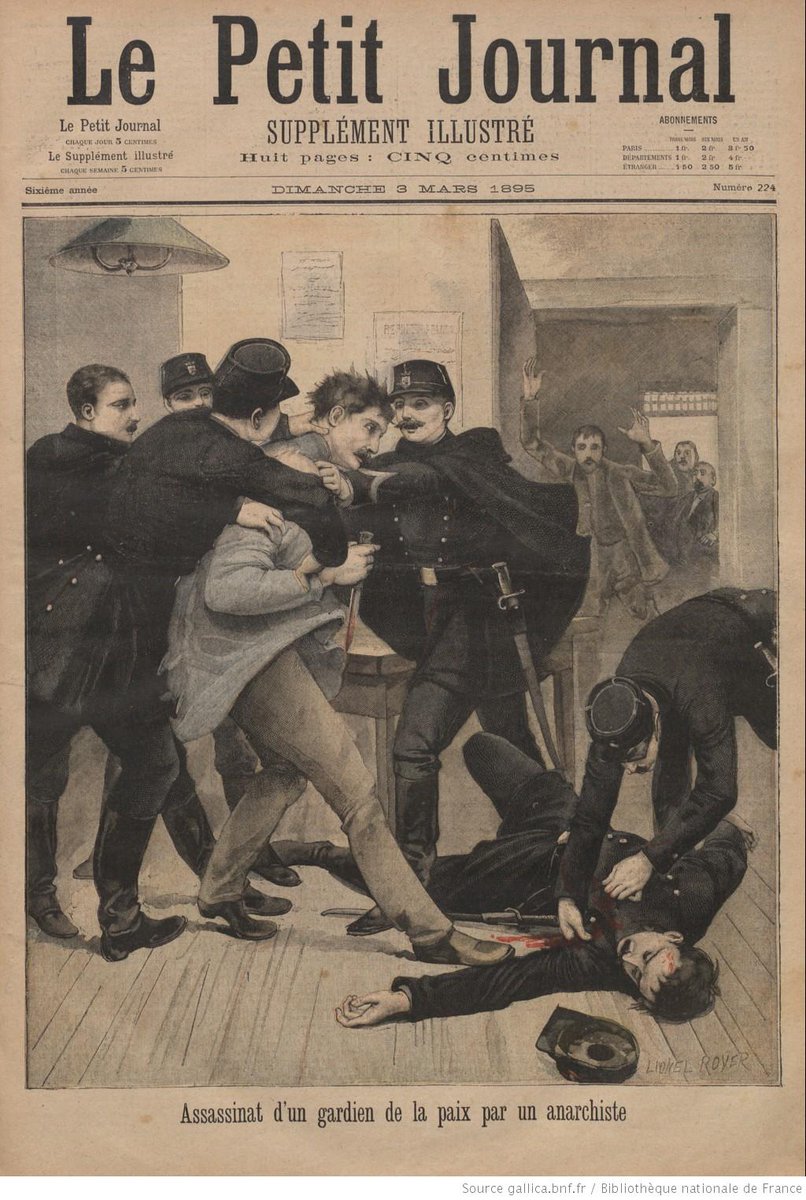 OldFrenchCrime's tweet photo. 1895 anarchist walks out on restaurant bill; says “Let the bourgeois feed me;” stabs policeman
https://t.co/0HZV1f1zJm https://t.co/RfKm9agx9C