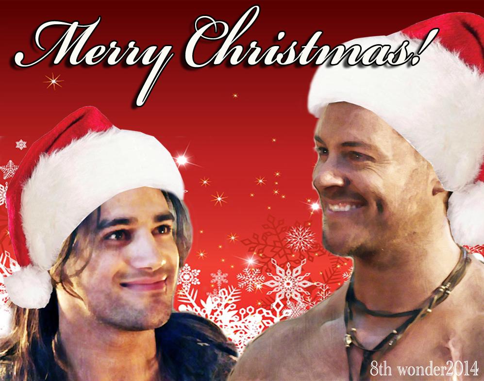 8thwonder2014's tweet photo. #MerryXmas ! @DgFeuerriegel @PanaHema_T #Sprtacus #Agron #Nasir #danfeuerriegel #panahemataylor #Nagron http://t.co/yvLl5KsdWJ