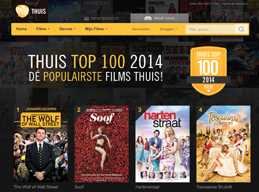 Hartenstraat op nummer 3 in de Pathé Thuis top 100 van 2014! Meer info: pathe-thuis.nl/top100 #Hartenstraat