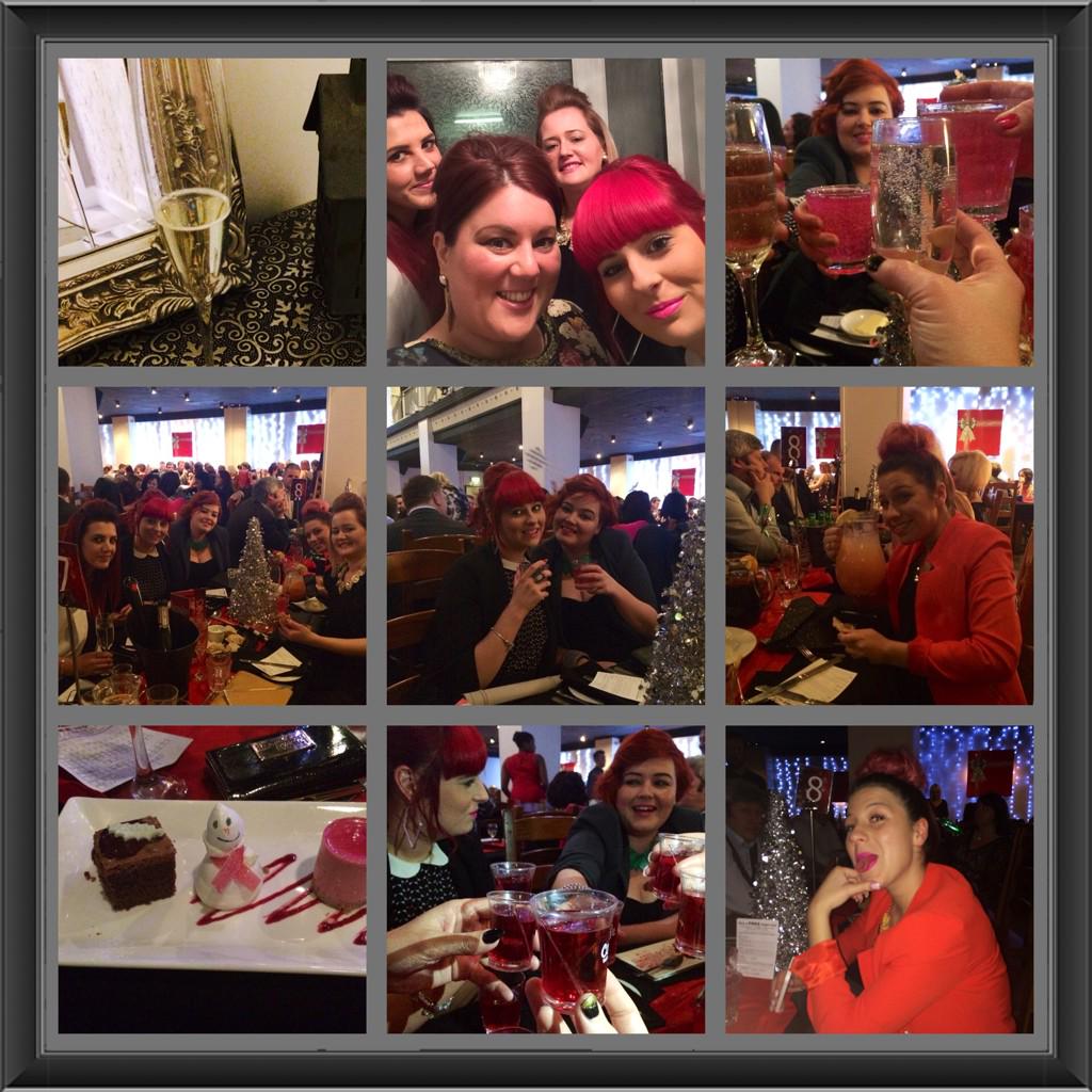 njmhair's tweet photo. Crazy antics @njmhair #Xmas night out. #staffdo #fun #Christmas @ceara_murphy @nicdm82 @Mrs_SammiC @xamylouise12x http://t.co/9B4TVGf9b0