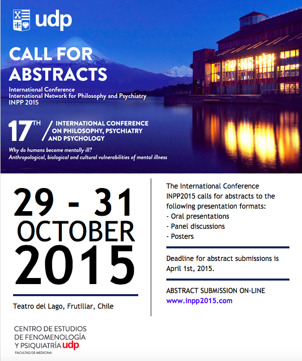 acemudp's tweet photo. 17th International Conference on Philosophy, Psychiatry and Psychology” #UDP #FacultadDeMedicinaUDP #ACEMUDP http://t.co/GkWjWJim9S