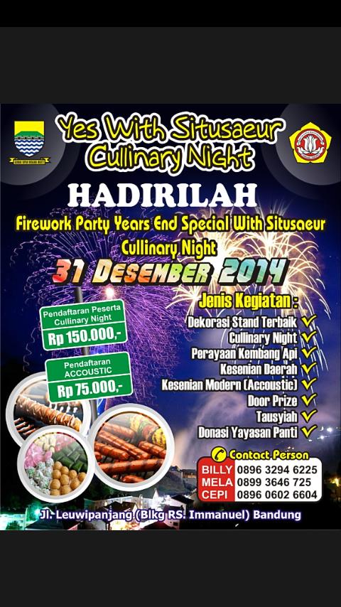di situsaeur culinary night , ada bhakti sosialnya juga loh ;) cc <a href="/ridwankamil/">Ridwan Kamil</a>  <a href="/kel_situsaeur/">Kelurahan Situsaeur</a> <a href="/kecbojkid_ktbdg/">kec bojongloa kidul</a>