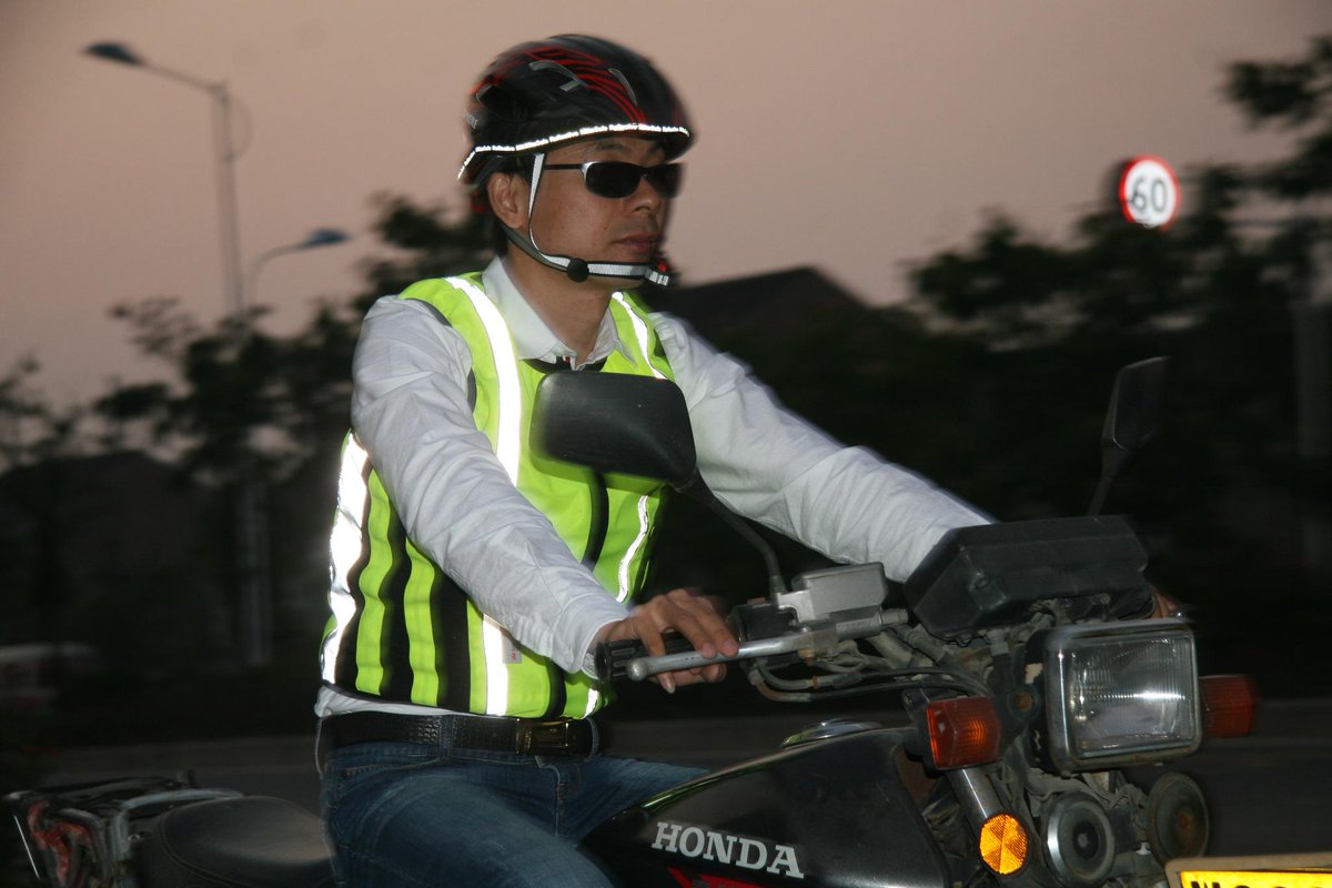 makeUvisible's tweet image. also Motor cyclists love our Reflective products.