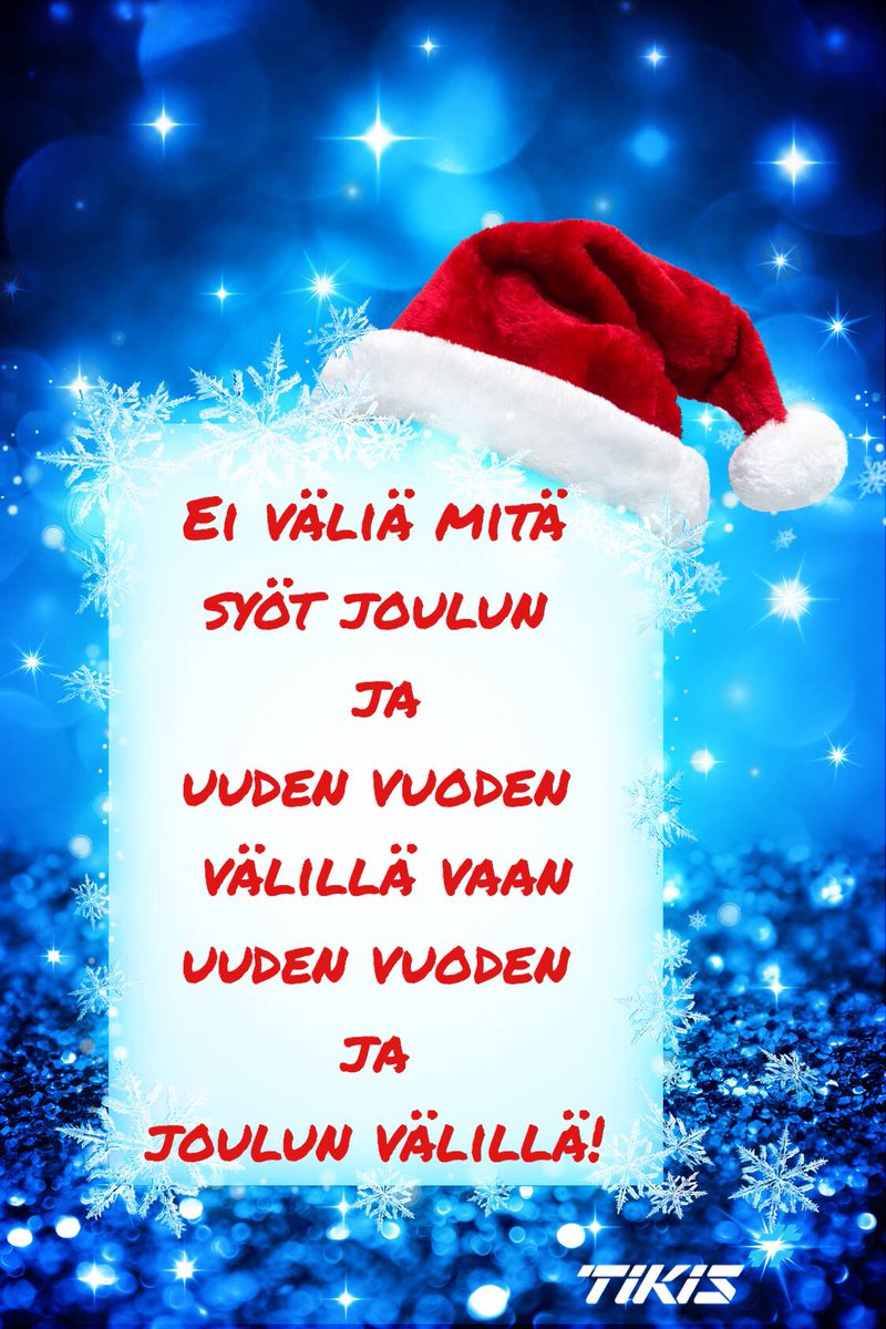 tikisofficial's tweet photo. Hyvää joulua kaikille! 

Vuosi 2015 aloitetaan sitten 21 päivän treenihaasteella:
https://t.co/9T6kQLhmlt http://t.co/IFCeByL6OK