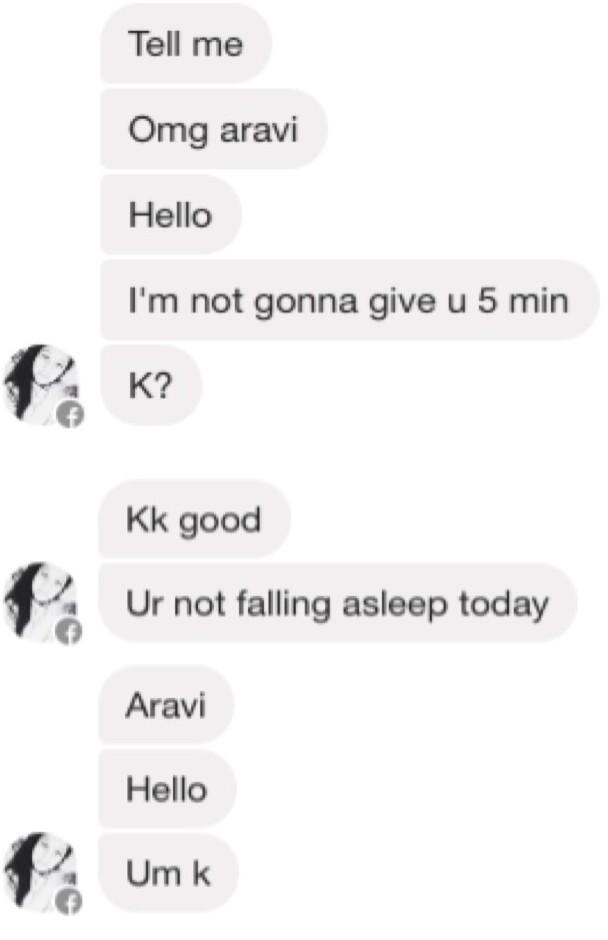 _aravii's tweet image. When I don't reply fast enough @mahishaa_  #obssessed #Notevenhalf 😭😂💕