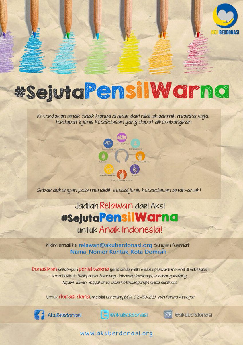 BroadcastINA's tweet image. Bantu RT. Temukan bakat terbaik anak Indonesia! Join #SejutaPensilWarna.