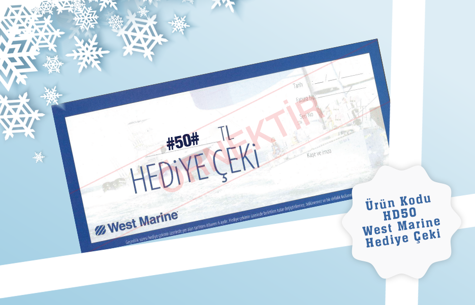 Yeni yılda sevdiklerinizi West Marine hediye çeki ile sevindirin!
goo.gl/c603yN