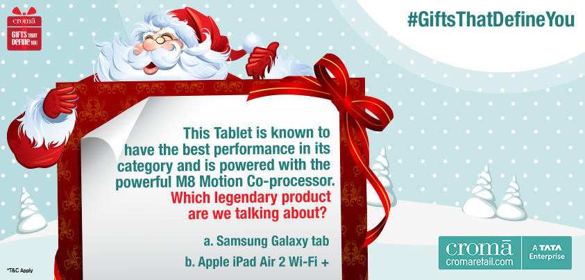 cromaretail's tweet photo. 21 winners announced, 29 more to go! Answer this question &amp; win Croma vouchers.#GiftsThatDefineYou @ContestsInIndia http://t.co/iNk0agSmTG