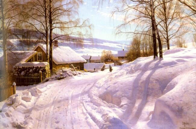 AlessandroForn6's tweet image. MERRY CHRISTMAS by Peder #MONSTED, &quot;ON THE SNOWY PATH&quot; #art #artwit #twitart #followart #iloveart #artist #christmas