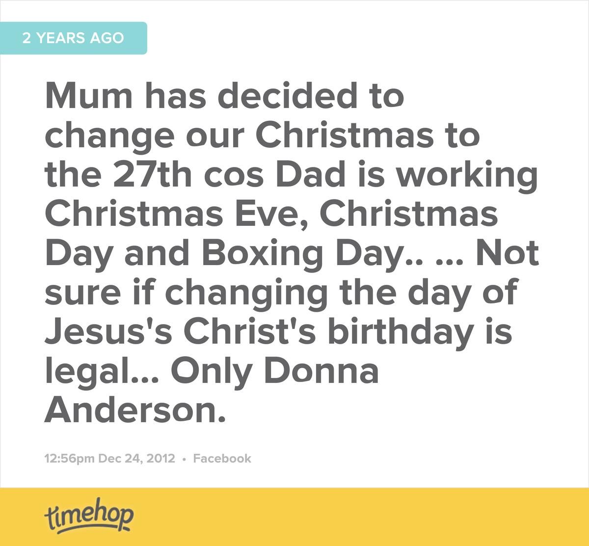HLBAnderson's tweet photo. History is repeating itself. Whilst you're all doing your merry thang tomorrow I'll be sulking like a big child. ... http://t.co/ltQ3dYMcK1