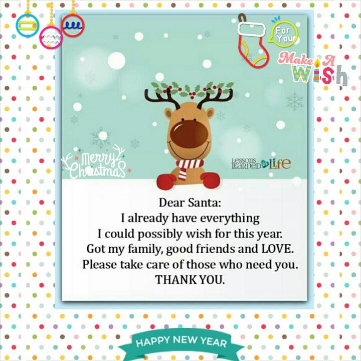 shailja1805's tweet photo. #MessagetoSanta #ChristmasWish #Gratitude #Greetings #HappinesstoAll @ilovequotebooks http://t.co/UVWzPq5Rs2