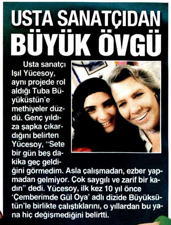 usta sanatçıdan büyük övgü #ışılyücesoy #tubabüyüküstün @TubaBustun @m15eno