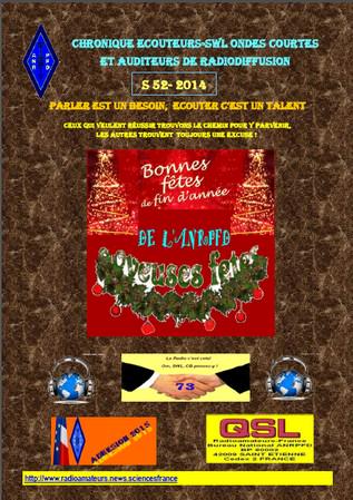 Chronique Hebdomadaire Ecouteurs -SWL O.C ANRPFD S52 du 24/12/2014!
radioamateurs.news.sciencesfrance.fr/?p=52701