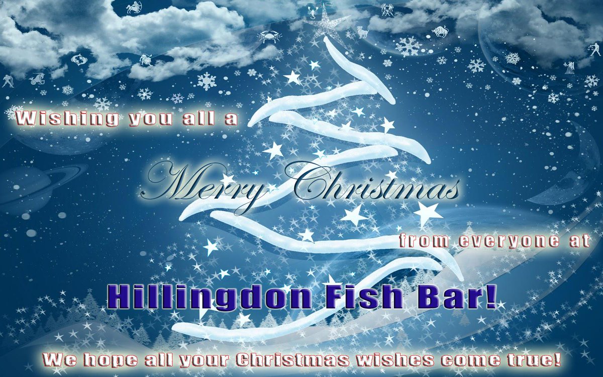 HillingdonFish's tweet photo. Wishing you all a Merry #Christmas from everyone at @HillingdonFishBar! 
We hope all your Christmas wishes come true! http://t.co/5Mq6UuzeNA