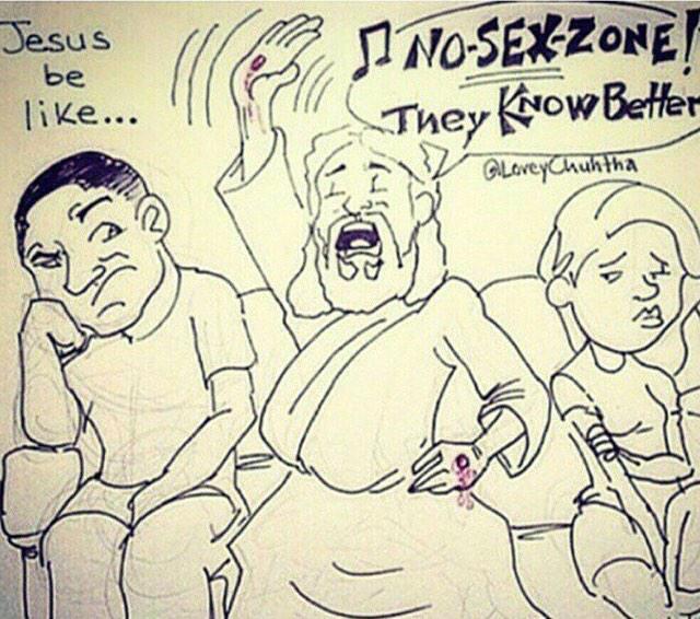 #JesusBeLike 😂😂😂 #NoFlexZone #NoSexZone #TheyKnooowBetter #ChristianCourting #TrueTho #SafeSexIsMarriedSex @iWallis_