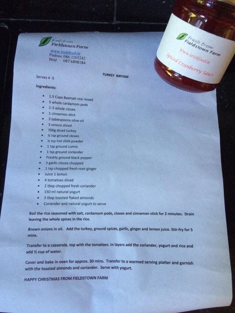 TurveyAllotment's tweet photo. Picked up turkey from local supplier @FieldstownFarm. Also Cranberry sauce and recipe. Look forward to trying it! http://t.co/RMaKnMg6GT