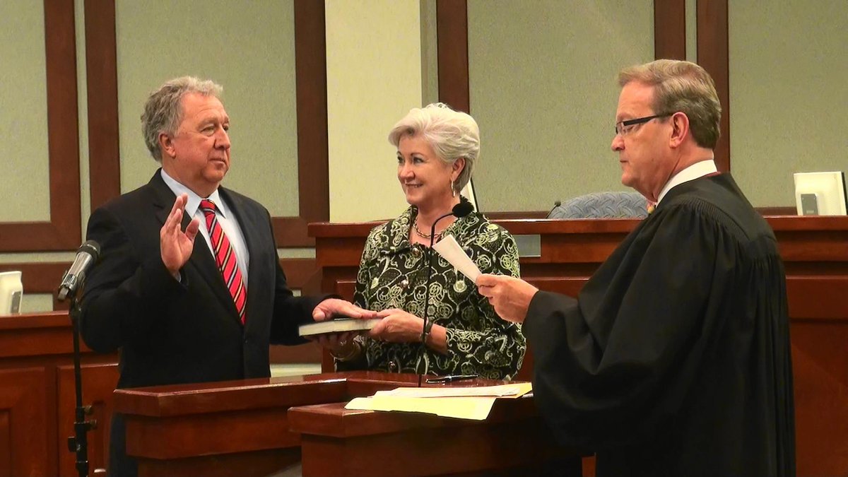 NydiaTisdale's tweet photo. Forsyth County Commissioners Amos and Levent sworn-in by Judge Lynwood D. (Woody) Jordan, Jr. http://t.co/eJ9RHxO7dm http://t.co/LX9DU5mJDI