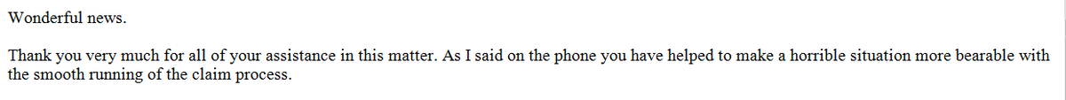 ecig_chriss's tweet photo. Great feedback from another satisfied customer #insurance #claim http://t.co/CRLQ7LYAFe