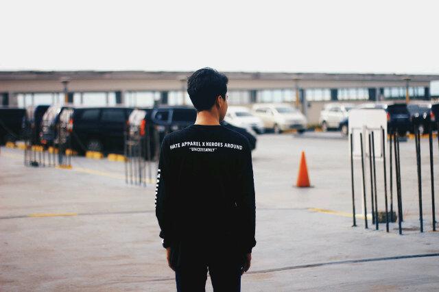 UNCERTAINLY - Collabs Series with <a href="/HateApparel13/">HATE APPAREL</a> / M L / IDR : 120.000 / Text : / +6287867886302