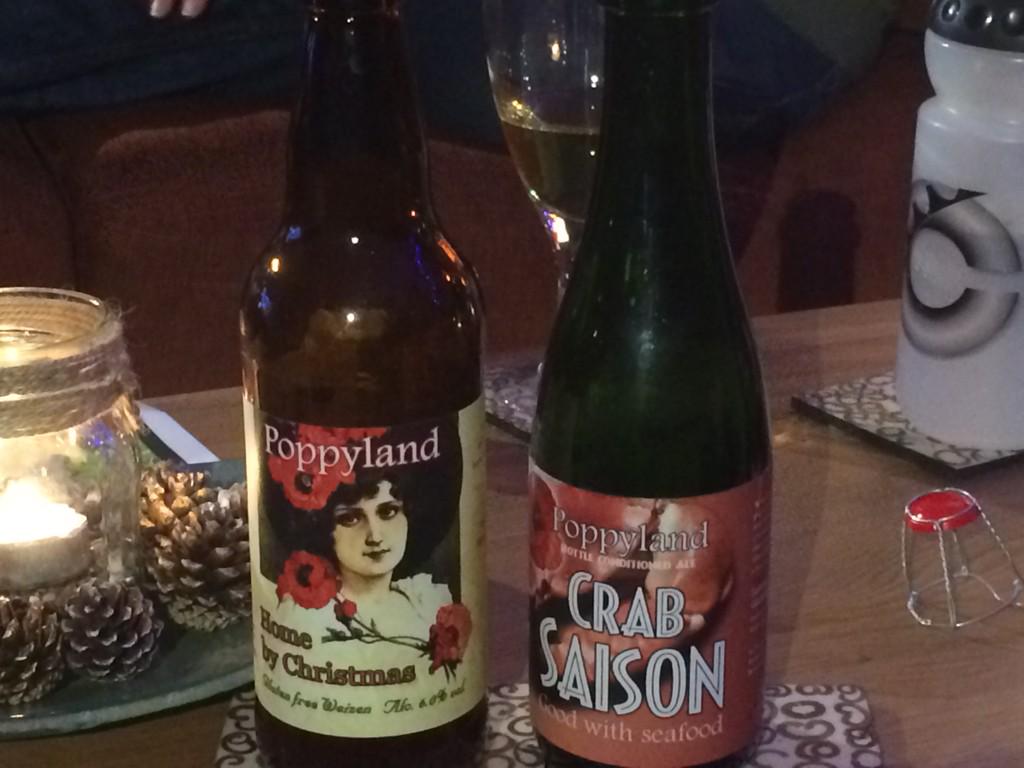 CromerCottage's tweet photo. @maisonbelcaire we're on the Crab Saison from Poppyland brewery http://t.co/cLyLj9nwRQ